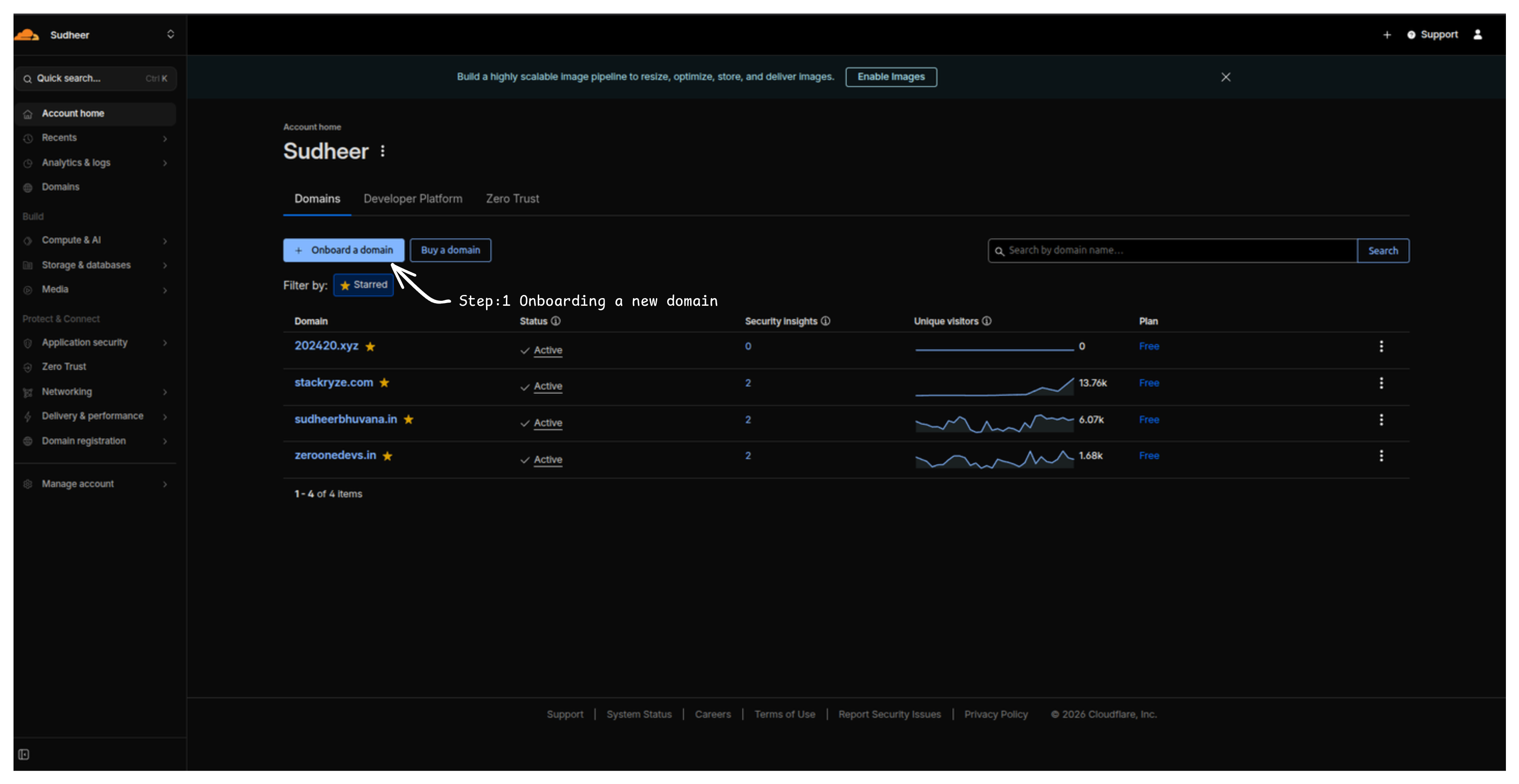 Cloudflare Dashboard