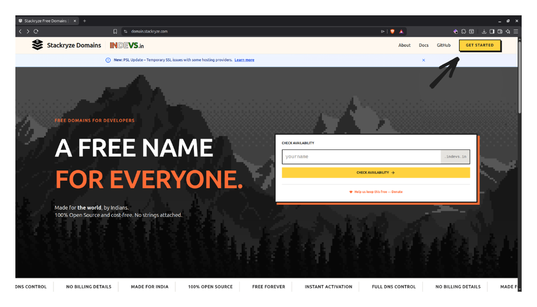 Click Get Started
